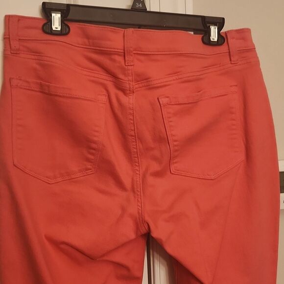 Ann Taylor Loft Coral Pink "Super Skinny" Jeans Size 31 US 12 - Picture 5 of 8